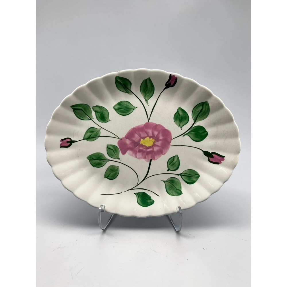 2 Blue Ridge Pottery 13" Dinner Platters (Set of 2) | Floral Pattern Vintage